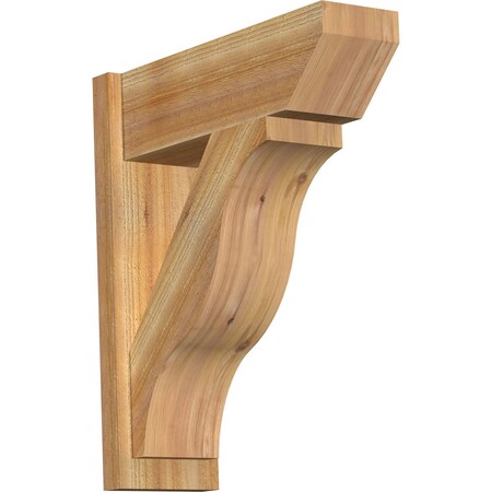 Ekena Millwork Funston Slat Rough Sawn Outlooker, Western Red Cedar, 8"W x 24"D x 28"H OUT08X24X28FST06RWR